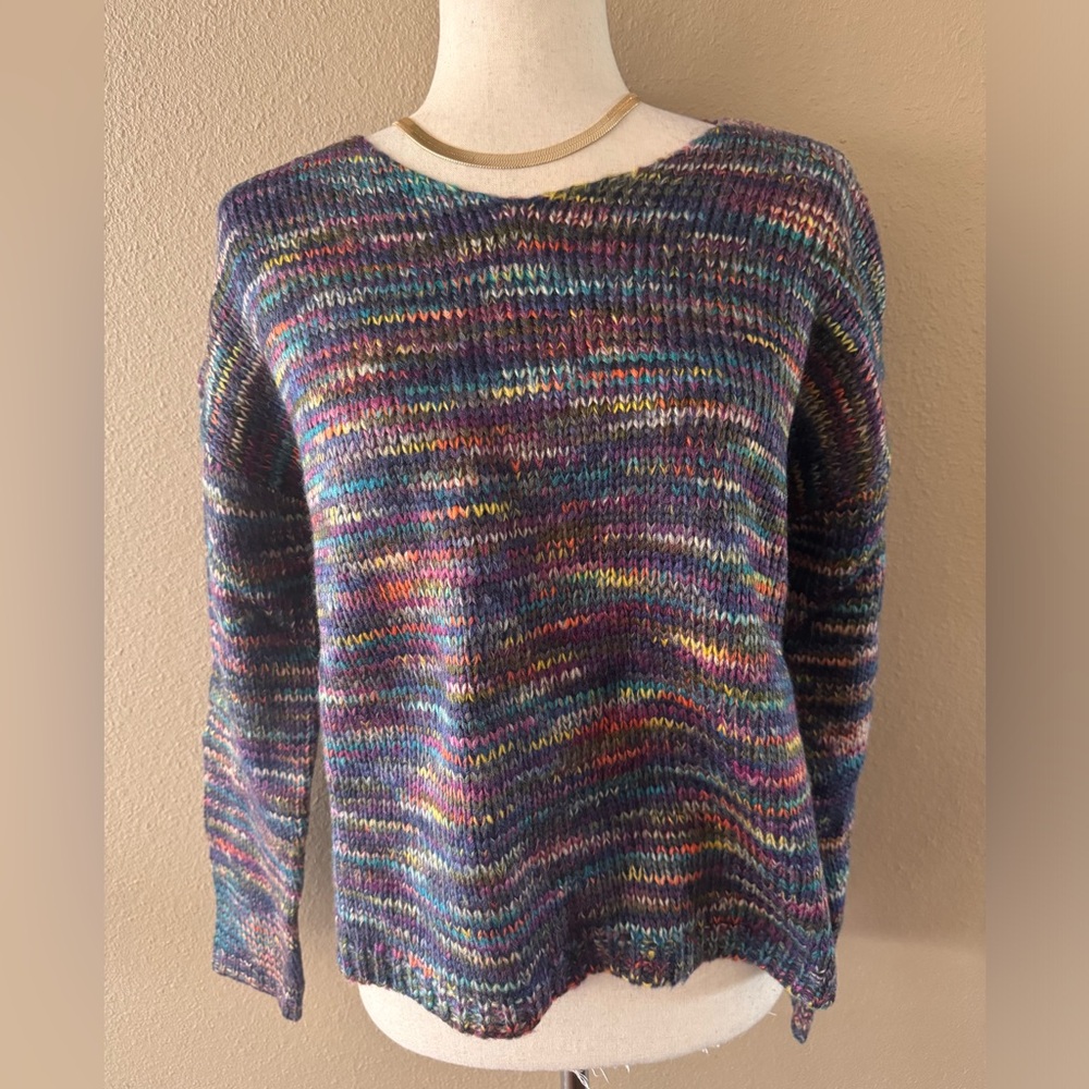 Colorful knitted sweater